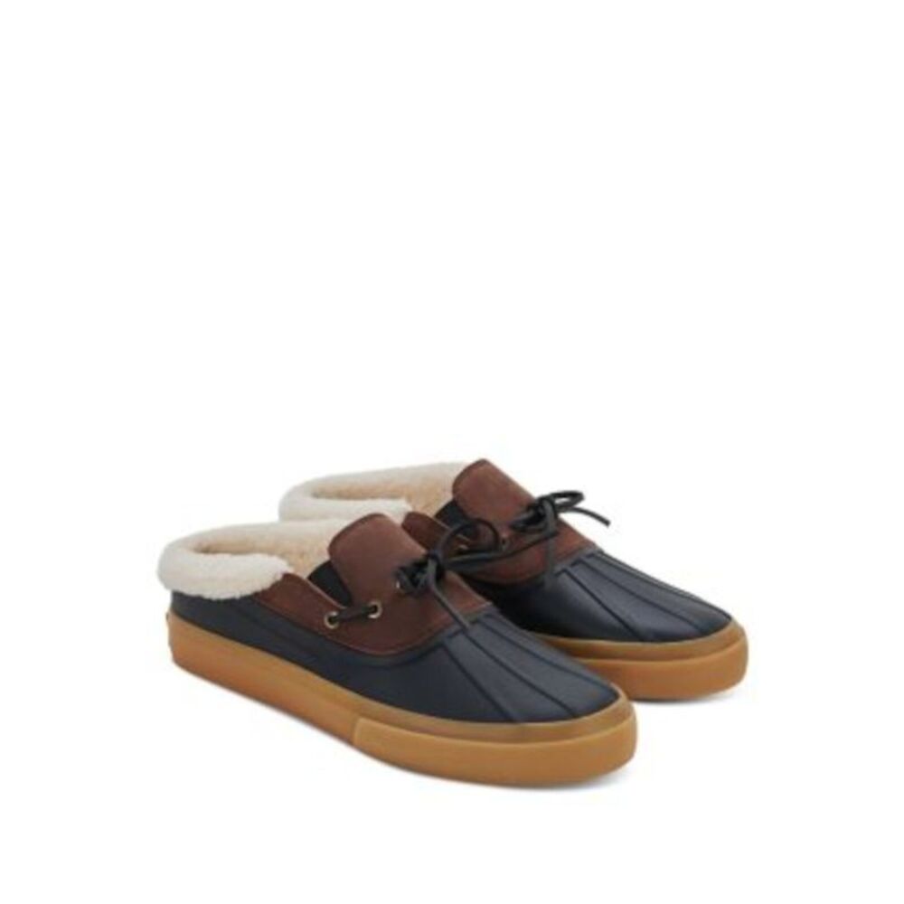 GREATS Mens Black Mixed Media Duck Style Leather Wooster Toe Slip On Mules 8.5 - Picture 1 of 4